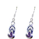 resplendent Amethyst 925Solid Sterling Silver Purple Earring genuine exporter US