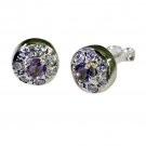 fascinating Amethyst 925 Solid Sterling Silver Purple Earring Natural regular US