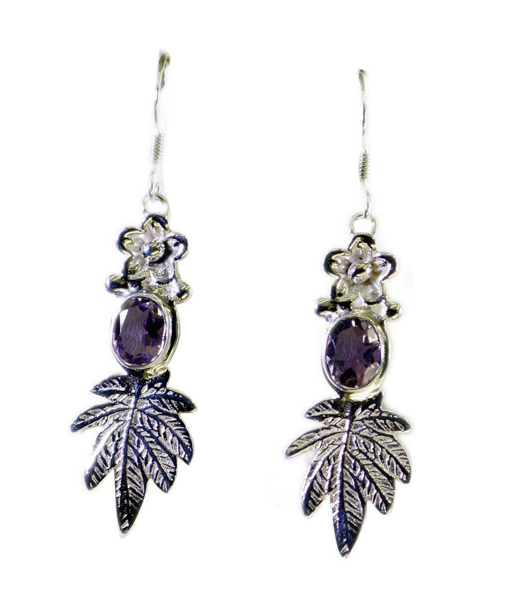 classy Amethyst 925 Solid Sterling Silver Purple Earring Natural jewellery US