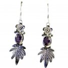 classy Amethyst 925 Solid Sterling Silver Purple Earring Natural jewellery US