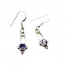 handsome Amethyst 925 Solid Sterling Silver Purple Earring genuine supplies US