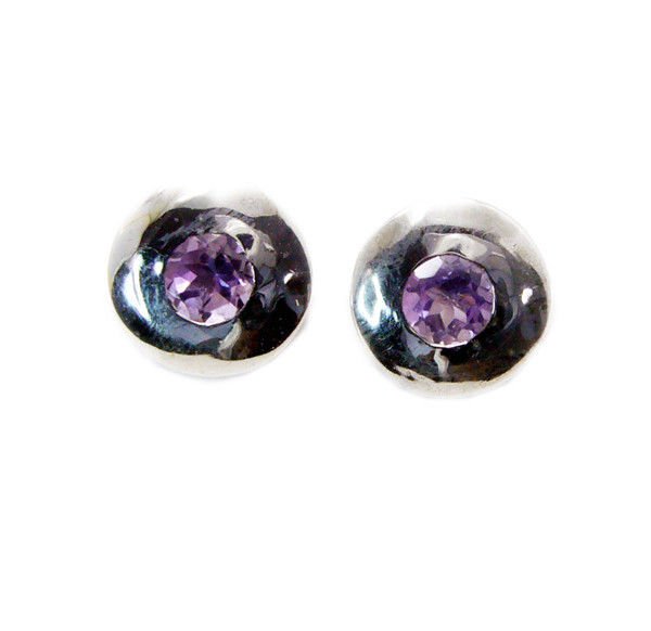 grand Amethyst 925 Solid Sterling Silver Purple Earring genuine supply US