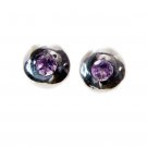 grand Amethyst 925 Solid Sterling Silver Purple Earring genuine supply US