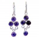 excellent Amethyst 925 Solid Sterling Silver Purple Earring Natural exporter US