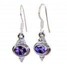 elegant Amethyst 925 Solid Sterling Silver Purple Earring Natural general US