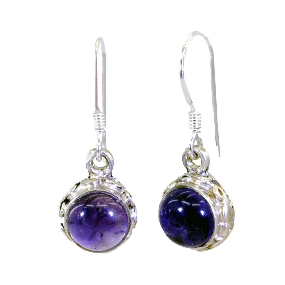 delicate Amethyst 925 Solid Sterling Silver Purple Earring genuine usual US