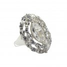 pleasing White CZ 925 Solid Sterling Silver White Ring genuine simply US