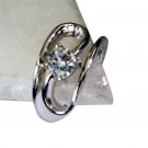 gorgeous white Cz 925 Solid Sterling Silver White Ring Natural generally US