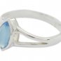 fascinating Blue Chalcedony 925 Sterling Silver Blue Ring Natural indian US