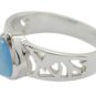 enticing Blue Chalcedony 925 Sterling Silver Blue Ring Natural jaipur US