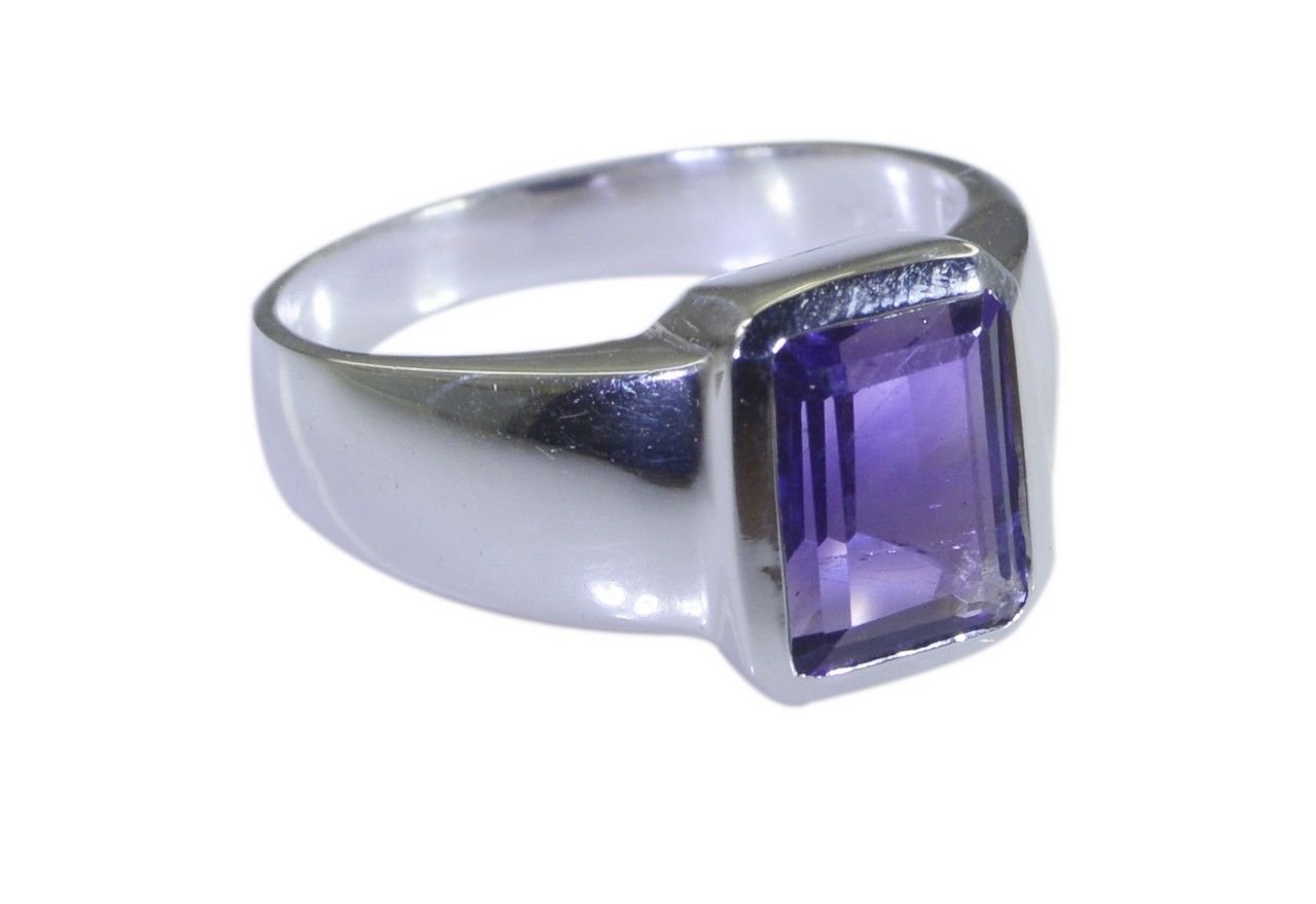 splendiferous Amethyst 925 Solid Sterling Silver Purple Ring genuine supply US