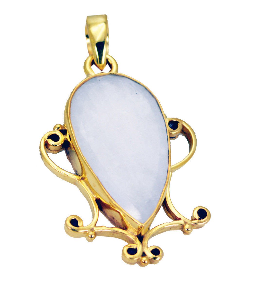 handsome Agate Gold Plated White Pendant Fashion generally US