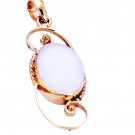 fine-looking Agate Gold Plated White Pendant Glass regular US