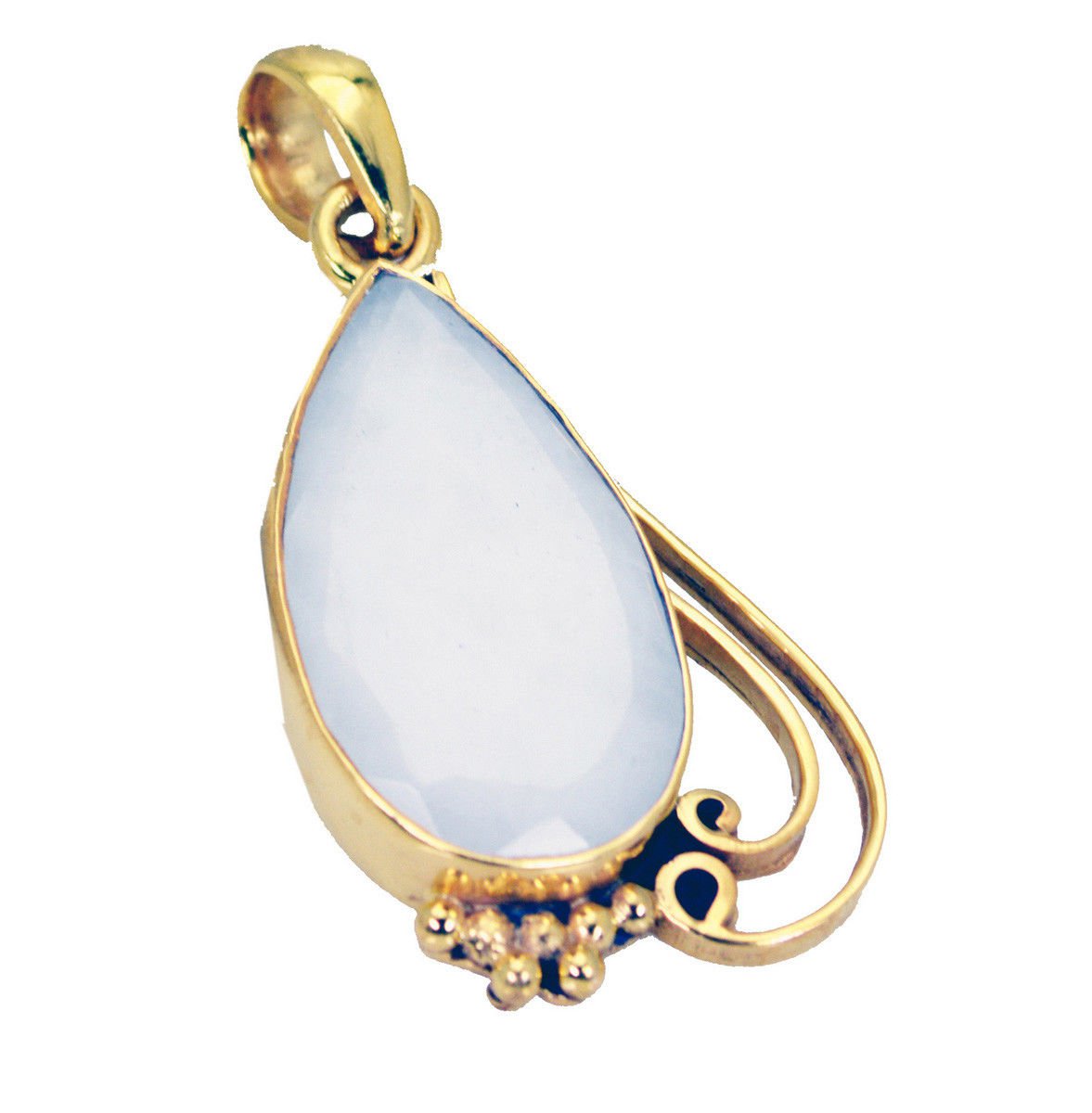 pulchritudinous Agate Gold Plated White Pendant Glass usually US
