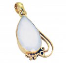 pulchritudinous Agate Gold Plated White Pendant Glass usually US