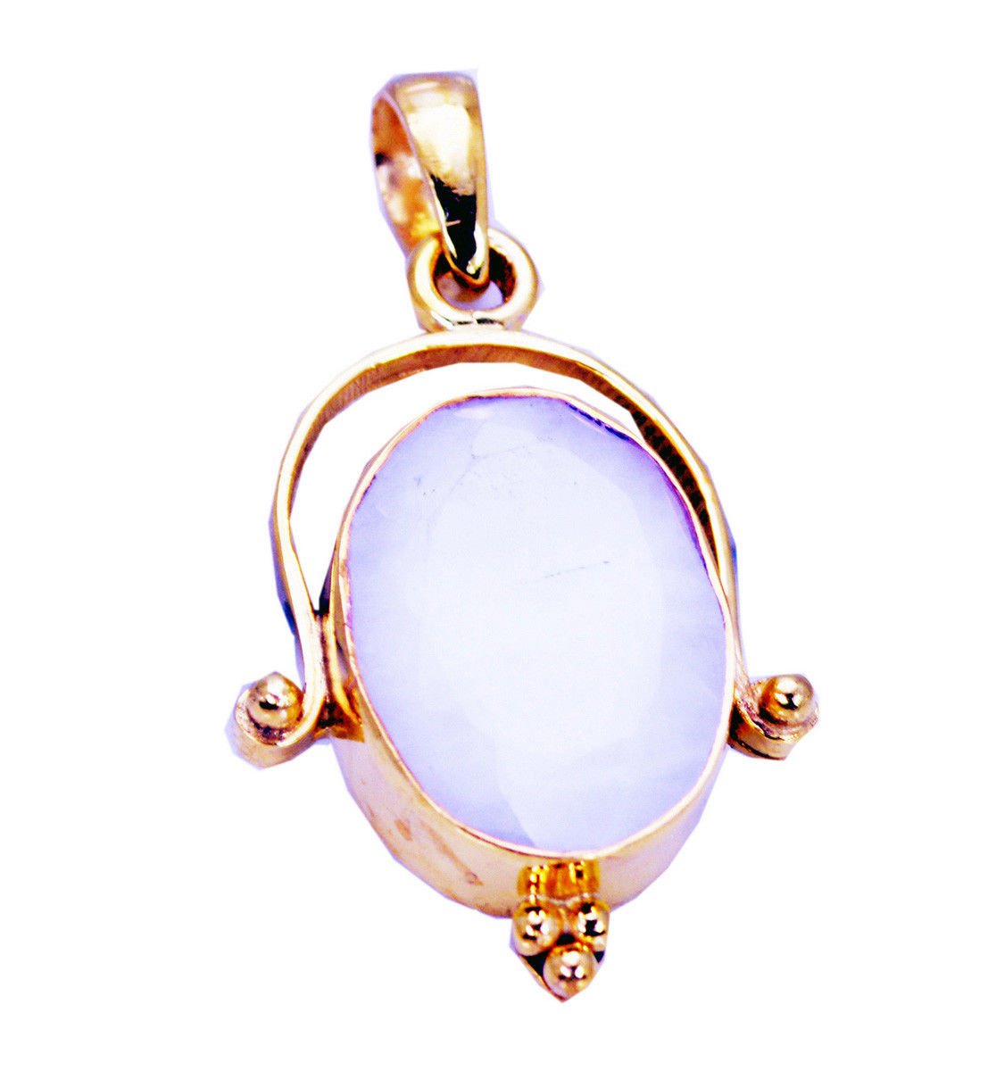 appealing Agate Gold Plated White Pendant Glass casually US