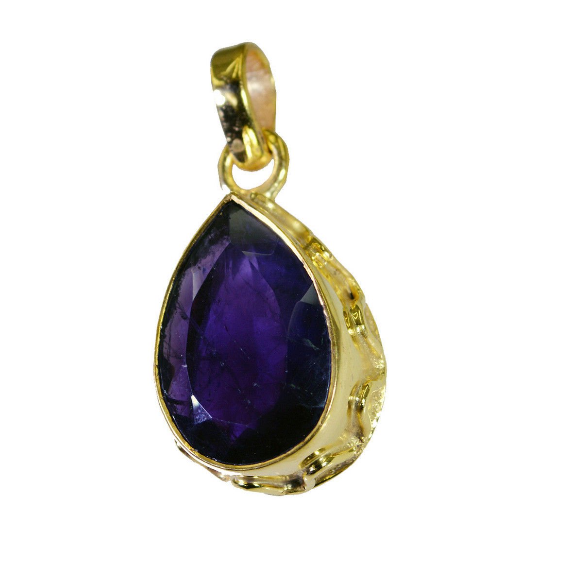 gorgeous Amethyst Gold Plated Purple Pendant Fashion suppiler US