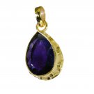 gorgeous Amethyst Gold Plated Purple Pendant Fashion suppiler US