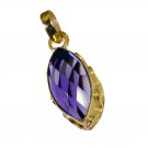 resplendent Amethyst Gold Plated Purple Pendant Fashion supply US