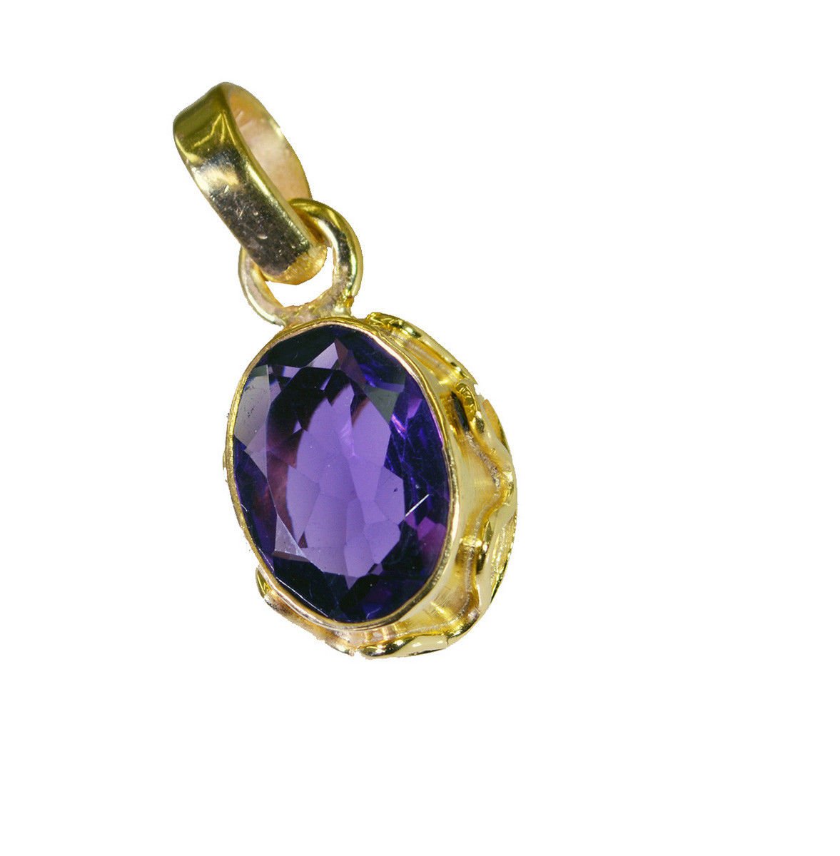 appealing Amethyst Gold Plated Purple Pendant Fashion jewellery US