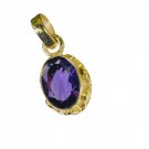 appealing Amethyst Gold Plated Purple Pendant Fashion jewellery US