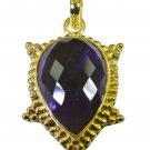 classy Amethyst Gold Plated Purple Pendant Fashion gemstone US