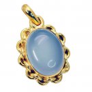 excellent Blue Chalcedony Gold Plated Blue Pendant Fashion jaipur US