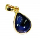 comely Black Onyx Gold Plated Black Pendant Glass usually US