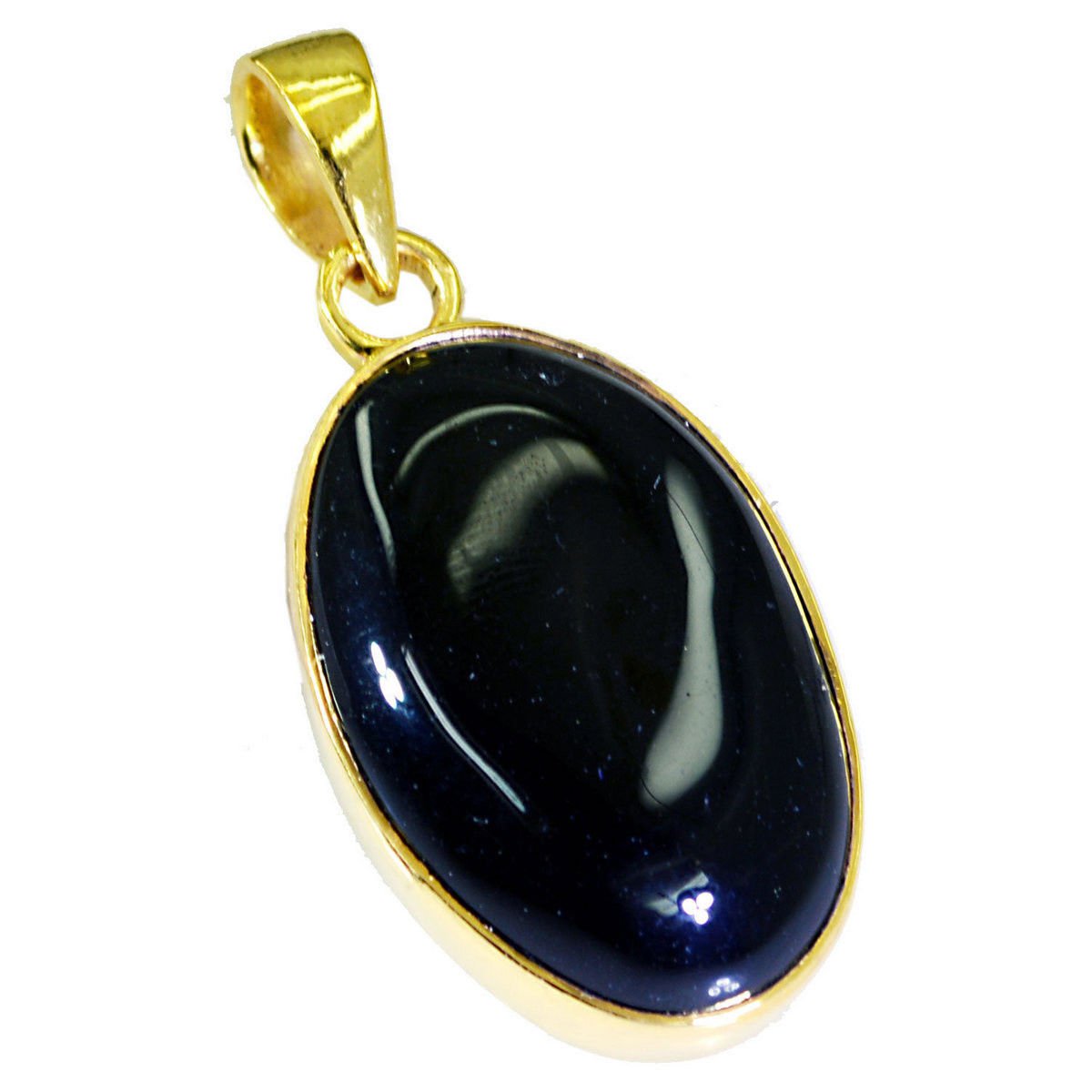 fine-looking Black Onyx Gold Plated Black Pendant Fashion easily US
