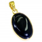 fine-looking Black Onyx Gold Plated Black Pendant Fashion easily US