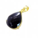 enticing Black onyx Gold Plated Black Pendant Fashion jewellery US