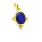 inviting Blue Shappire CZ Gold Plated Blue Pendant Fashion suppiler US