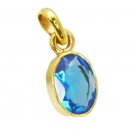 exquisite Blue Topaz CZ Gold Plated Blue Pendant Fashion gemstone US