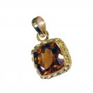 ideal Citrine CZ Gold Plated Yellow Pendant Fashion suppiler US