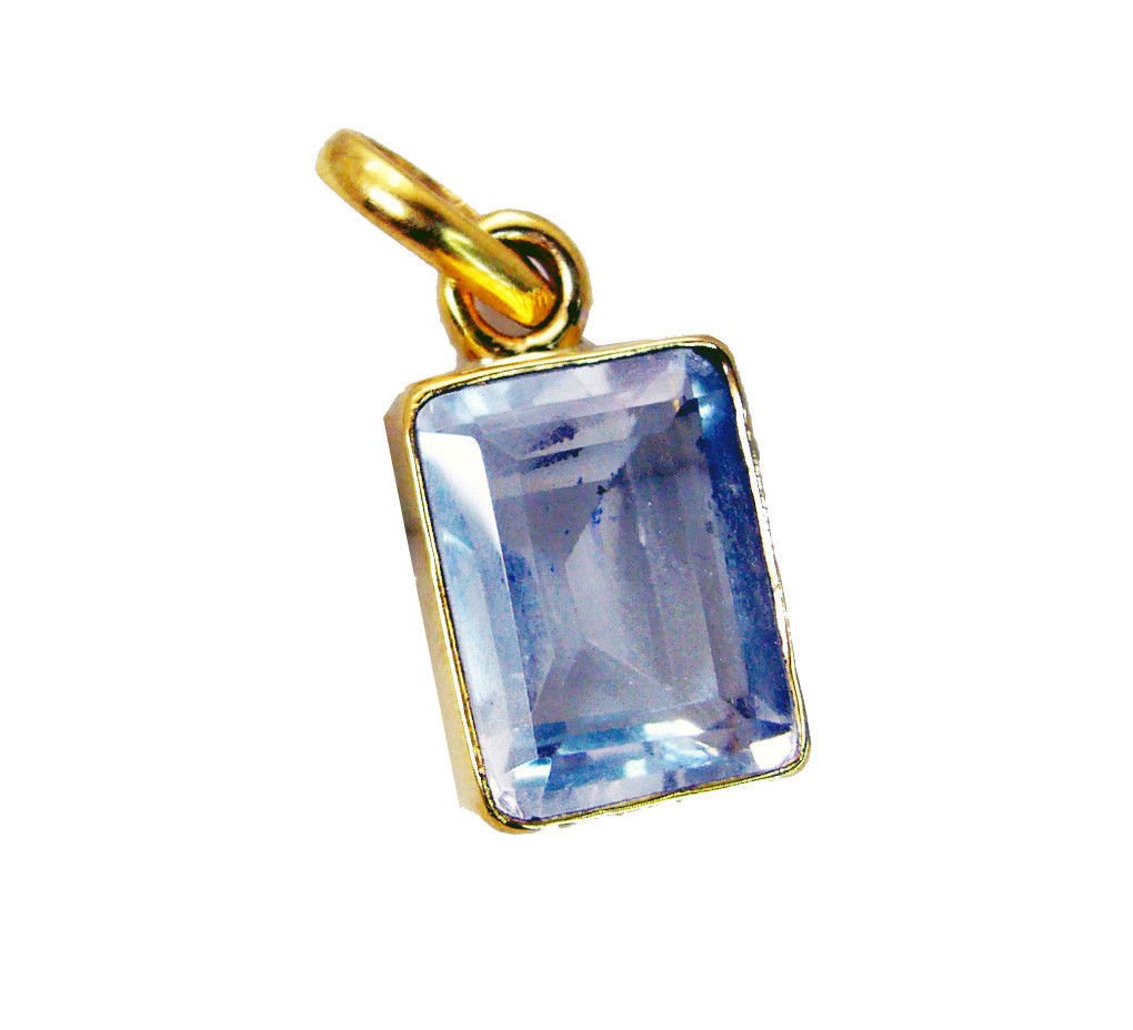 pleasing Crystal Quartz Gold Plated White Pendant Glass jewellery US