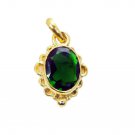 enticing Emerald CZ Gold Plated Green Pendant Fashion suppiler US