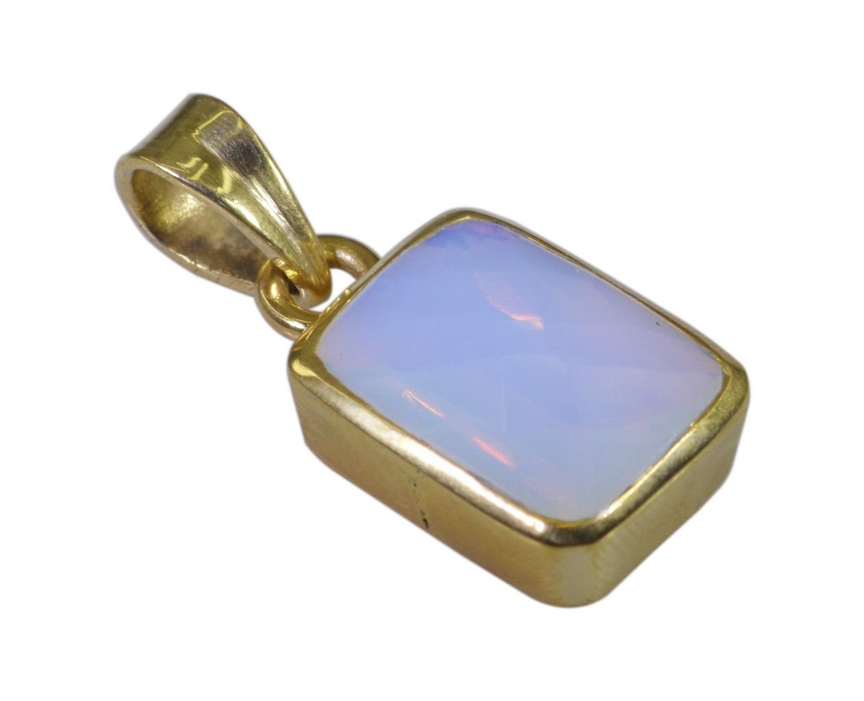 grand Fire Opal CZ Gold Plated White Pendant Glass wholesales US