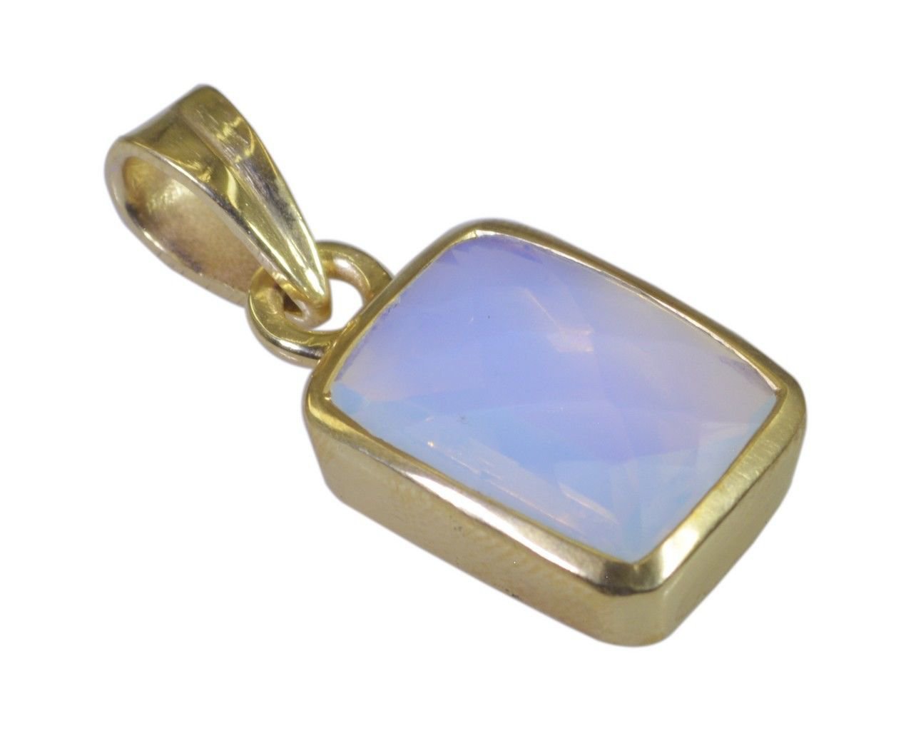 ideal Fire Opal CZ Gold Plated White Pendant Fashion handmade US