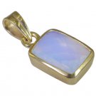 ideal Fire Opal CZ Gold Plated White Pendant Fashion handmade US