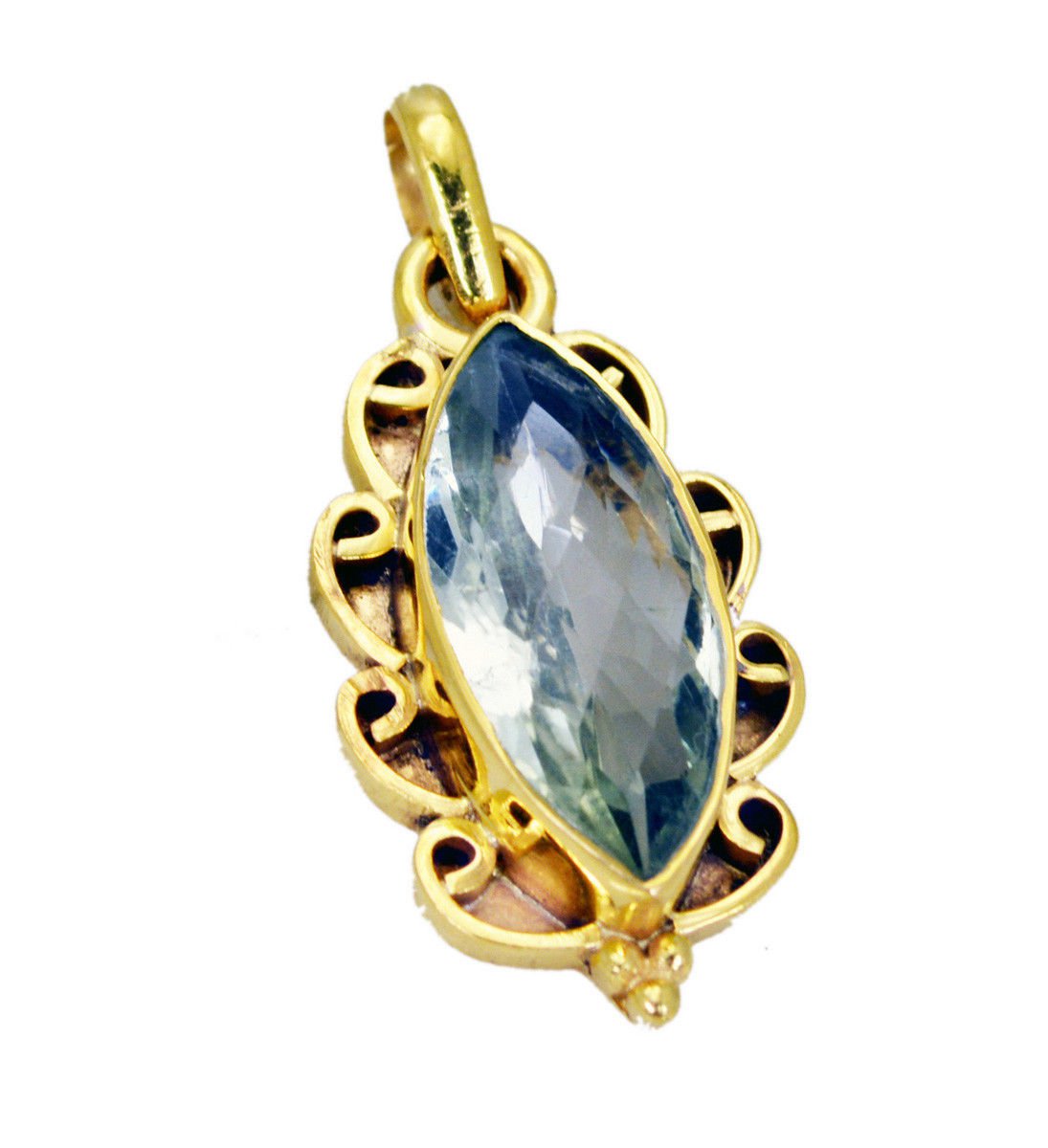 fine-looking Green Amethyst Gold Plated Green Pendant Glass supply US