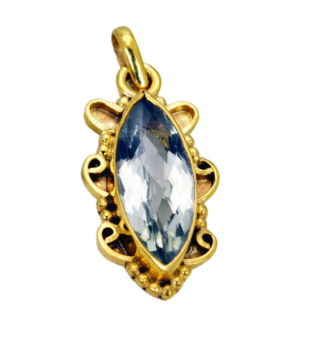 handsome Green Amethyst Gold Plated Green Pendant Fashion wholesale US