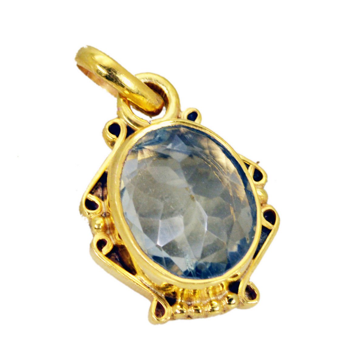 bewitching Green Amethyst Gold Plated Green Pendant Fashion indian US