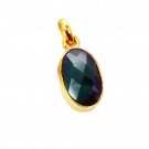 classy Green Onyx Gold Plated Green Pendant Glass gemstone US