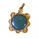 cute Green Onyx Gold Plated Green Pendant Glass supplies US