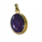 fair Indian Ruby Gold Plated Red Pendant Glass suppiler US