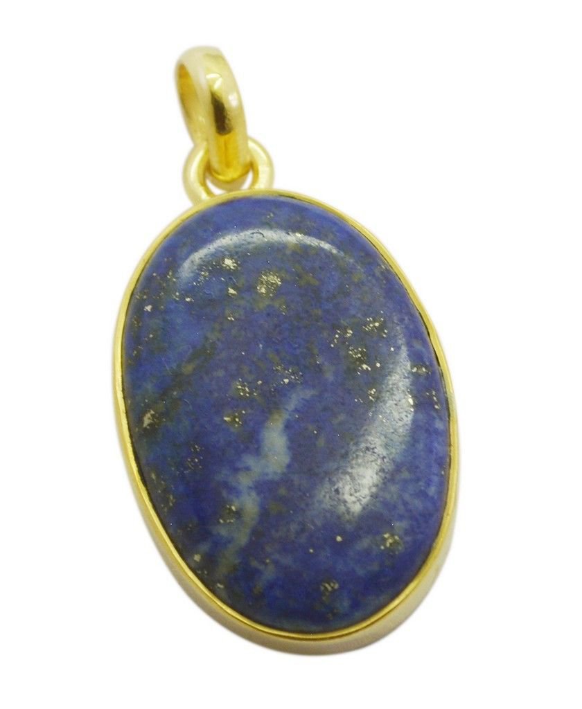 inviting Lapis Lazuli Gold Plated Blue Pendant Glass jewellery US