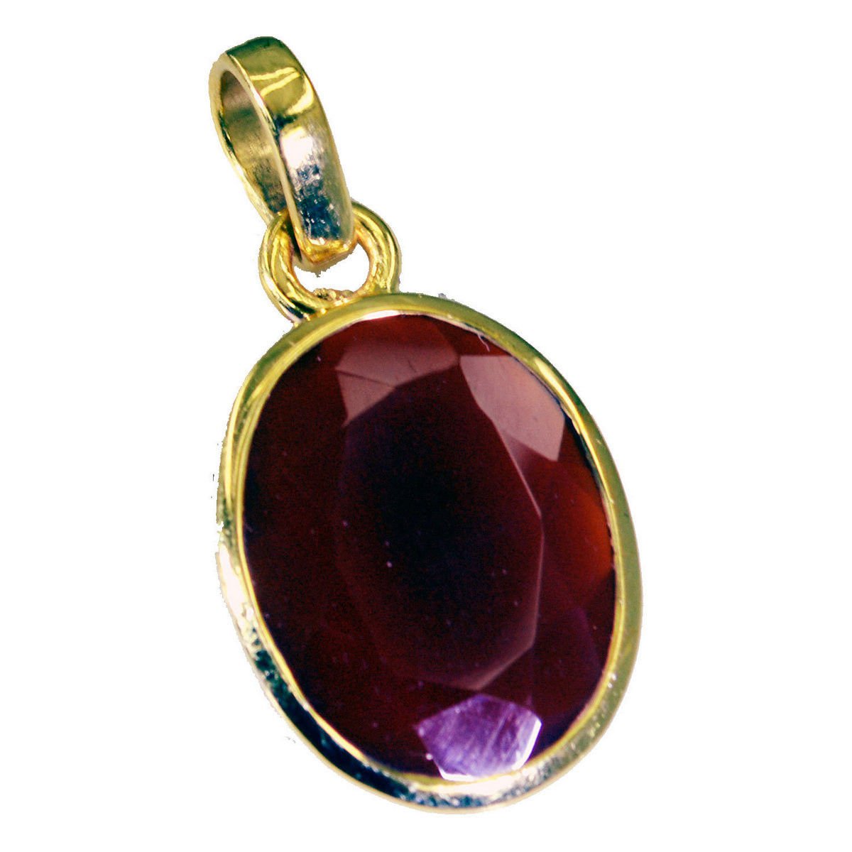inviting Red Onyx Gold Plated Red Pendant Glass jaipur US