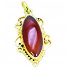 resplendent Red Onyx Gold Plated Red Pendant Fashion Designer US