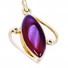 pleasing Red Onyx Gold Plated Red Pendant Glass gemstones US