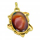 cute Red Onyx Gold Plated Red Pendant Glass jewelry US